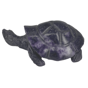 Carved Lepidolite Turtle