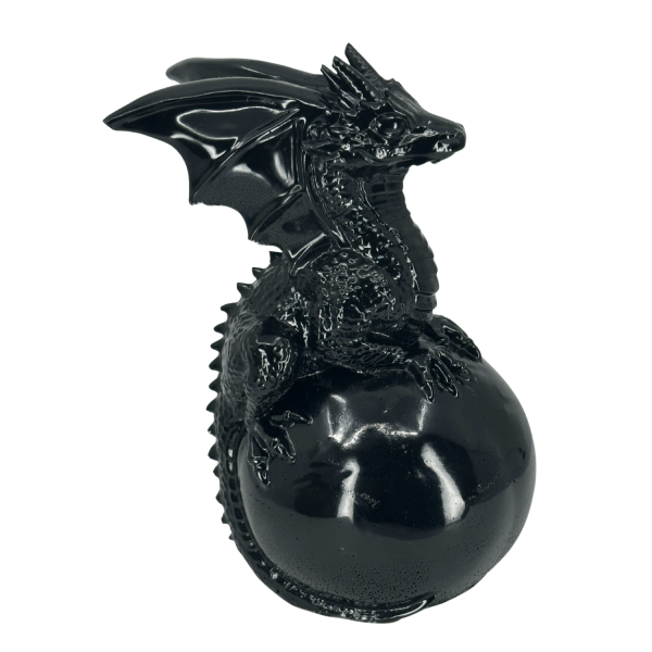 Silver Shungite Dragon